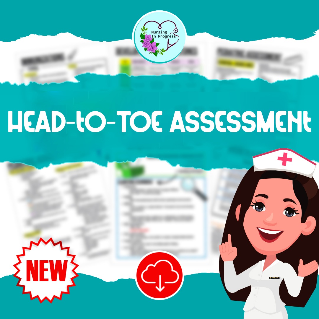 BEST Head to Toe assessment template nursing school